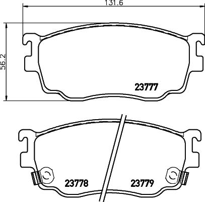 HELLA 8DB 355 027-921 - Kit pastiglie freno, Freno a disco www.autoricambit.com