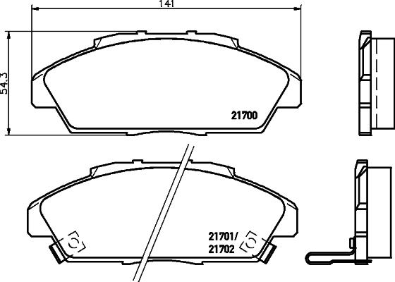 HELLA 8DB 355 027-221 - Kit pastiglie freno, Freno a disco www.autoricambit.com