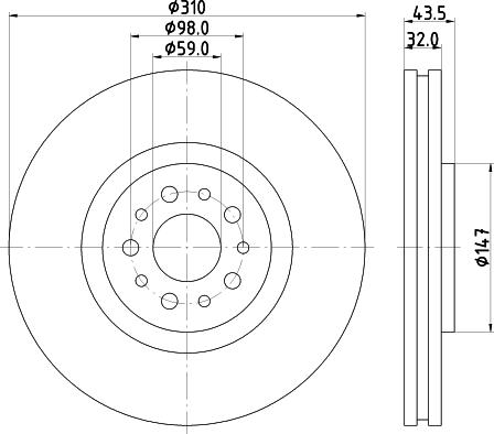 HELLA 8DD 355 109-131 - Discofreno www.autoricambit.com