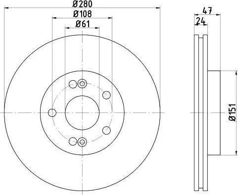 HELLA 8DD 355 109-281 - Discofreno www.autoricambit.com