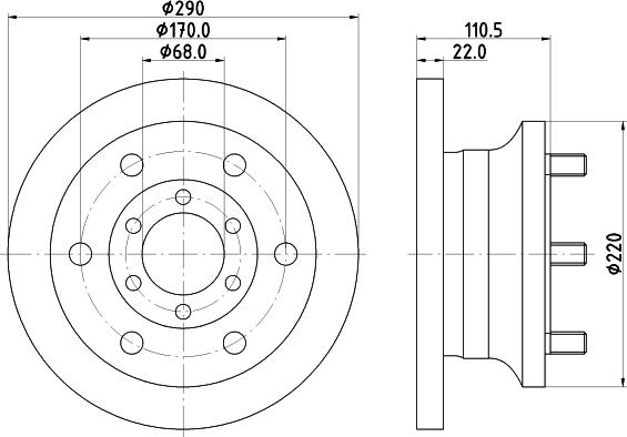 HELLA 8DD 355 106-361 - Discofreno www.autoricambit.com