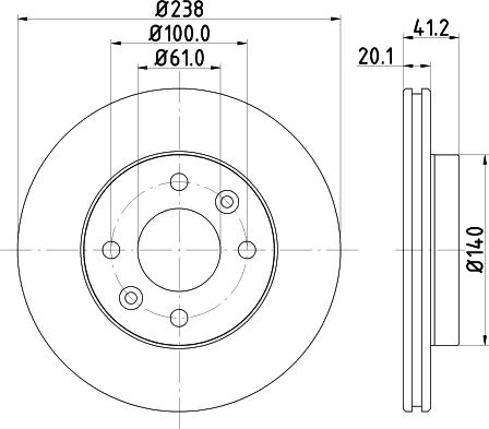 HELLA 8DD 355 101-261 - Discofreno www.autoricambit.com