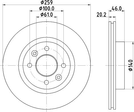 HELLA 8DD 355 101-281 - Discofreno www.autoricambit.com