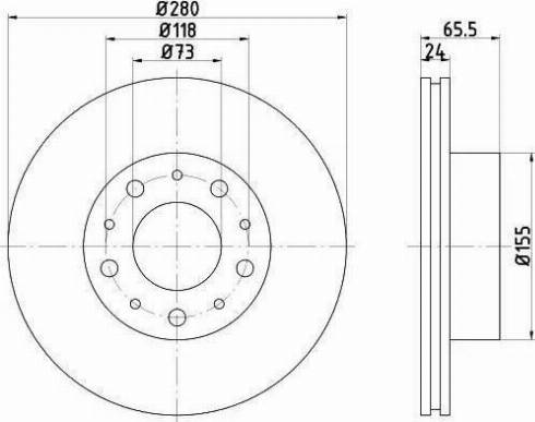 HELLA 8DD 355 109-001 - Discofreno www.autoricambit.com