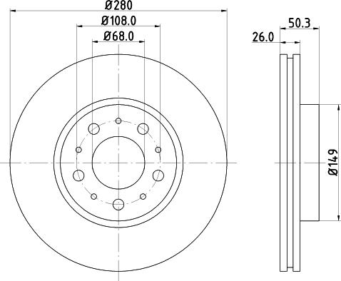 HELLA 8DD 355 103-682 - Discofreno www.autoricambit.com