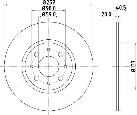 HELLA 8DD 355 103-871 - Discofreno www.autoricambit.com