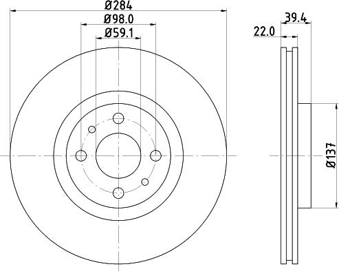 HELLA 8DD 355 102-531 - Discofreno www.autoricambit.com