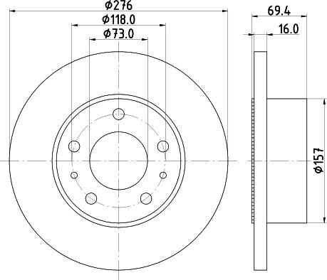 HELLA 8DD 355 107-421 - Discofreno www.autoricambit.com