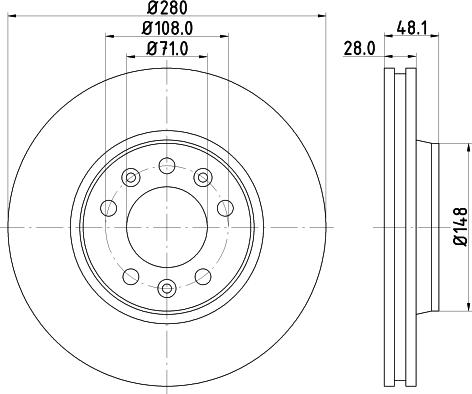 HELLA 8DD 355 113-661 - Discofreno www.autoricambit.com