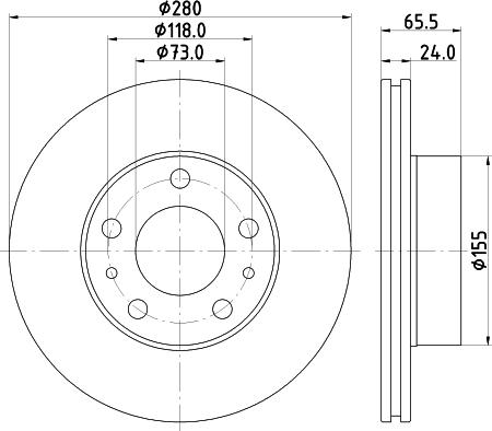 HELLA 8DD 355 132-141 - Discofreno www.autoricambit.com