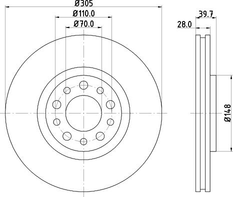 HELLA 8DD 355 124-991 - Discofreno www.autoricambit.com