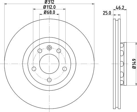 HELLA 8DD 355 124-131 - Discofreno www.autoricambit.com