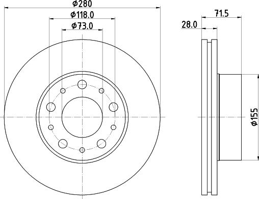 HELLA 8DD 355 125-421 - Discofreno www.autoricambit.com