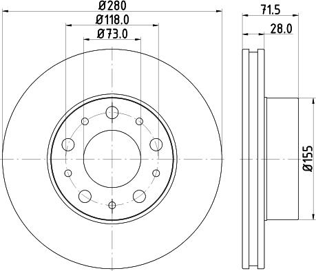 HELLA 8DD 355 126-831 - Discofreno www.autoricambit.com