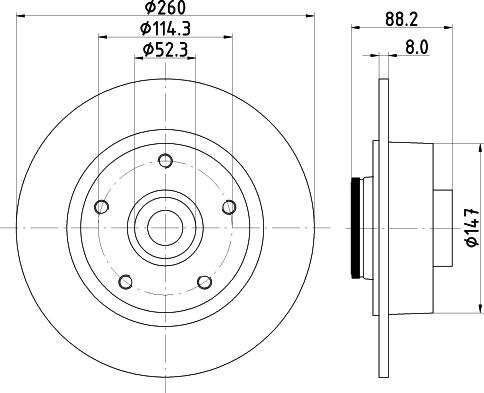 HELLA 8DD 355 123-341 - Discofreno www.autoricambit.com