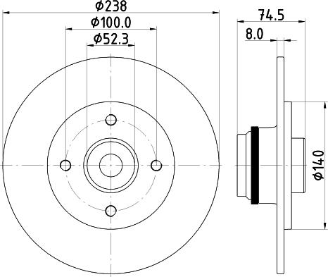 HELLA 8DD 355 123-351 - Discofreno www.autoricambit.com