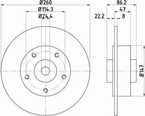 HELLA 8DD 355 120-101 - Discofreno www.autoricambit.com