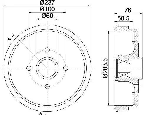 HELLA 8DT 355 300-971 - Tamburo freno www.autoricambit.com