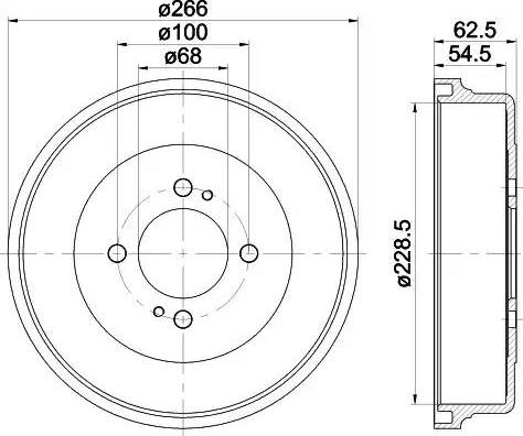 HELLA 8DT 355 300-821 - Tamburo freno www.autoricambit.com