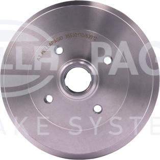 HELLA 8DT 355 301-701 - Tamburo freno www.autoricambit.com