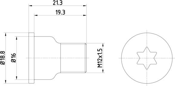 HELLA 8DZ 355 209-051 - Bullone, Disco freno www.autoricambit.com