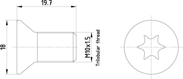 HELLA 8DZ 355 209-111 - Bullone, Disco freno www.autoricambit.com