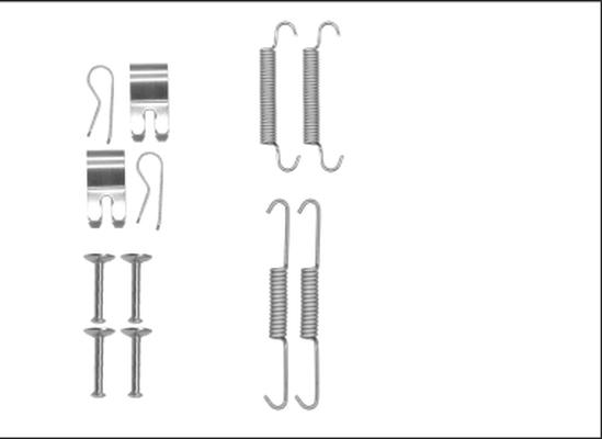 HELLA 8DZ 355 205-961 - Kit accessori, Ganasce freno stazionamento www.autoricambit.com