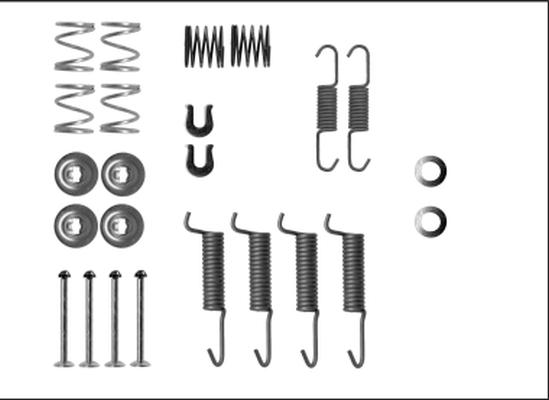 HELLA 8DZ 355 205-971 - Kit accessori, Ganasce freno stazionamento www.autoricambit.com