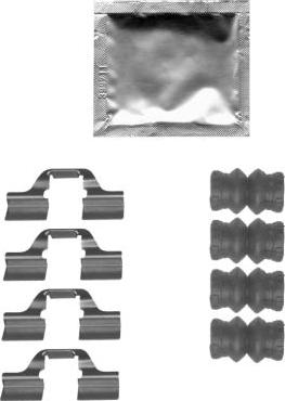 HELLA 8DZ 355 205-361 - Kit accessori, Pastiglia freno www.autoricambit.com