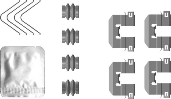 HELLA 8DZ 355 206-841 - Kit accessori, Pastiglia freno www.autoricambit.com