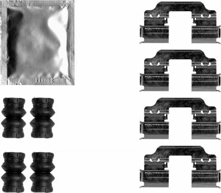 HELLA 8DZ 355 207-371 - Kit accessori, Pastiglia freno www.autoricambit.com