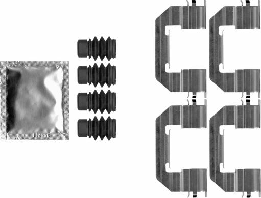 HELLA 8DZ 355 207-291 - Kit accessori, Pastiglia freno www.autoricambit.com