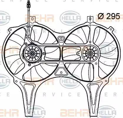 HELLA 8EW 009 158-731 - Ventola, Raffreddamento motore www.autoricambit.com