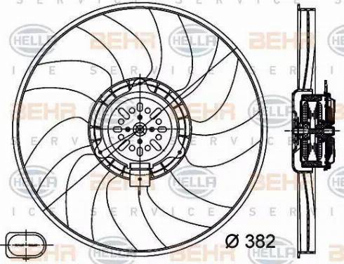 HELLA 8EW 351 044-351 - Ventola, Raffreddamento motore www.autoricambit.com