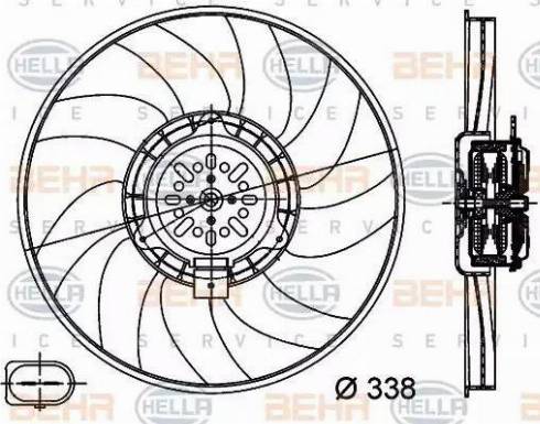 HELLA 8EW 351 044-361 - Ventola, Raffreddamento motore www.autoricambit.com