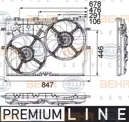 HELLA 8EW 351 040-611 - Ventola, Raffreddamento motore www.autoricambit.com