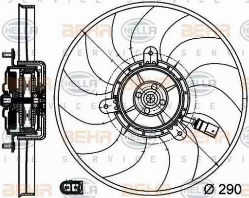 HELLA 8EW 351 040-081 - Ventola, Raffreddamento motore www.autoricambit.com