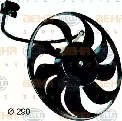 HELLA 8EW 351 043-311 - Ventola, Raffreddamento motore www.autoricambit.com