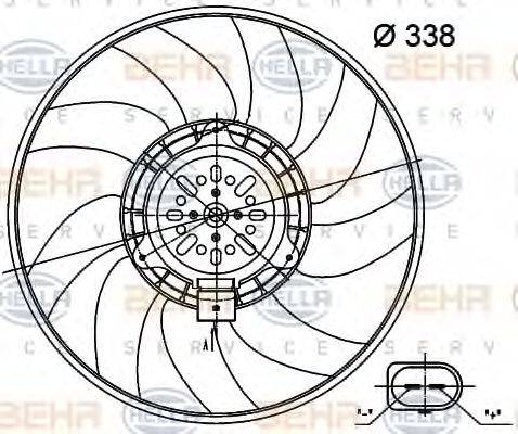 HELLA 8EW 351 000-481 - Ventola, Raffreddamento motore www.autoricambit.com