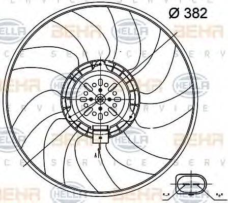 HELLA 8EW 351 000-471 - Ventola, Raffreddamento motore www.autoricambit.com