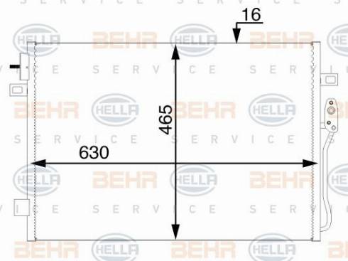 HELLA 8FC 351 004-744 - Condensatore, Climatizzatore www.autoricambit.com