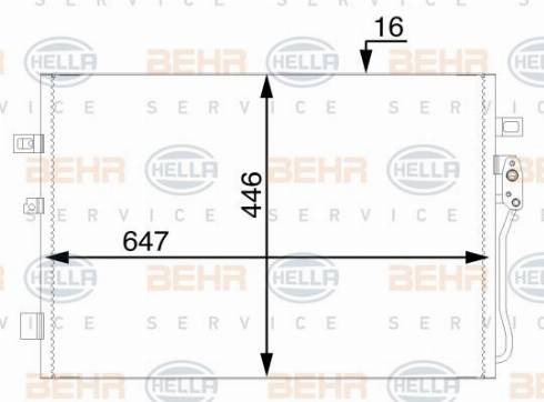 HELLA 8FC 351 004-734 - Condensatore, Climatizzatore www.autoricambit.com