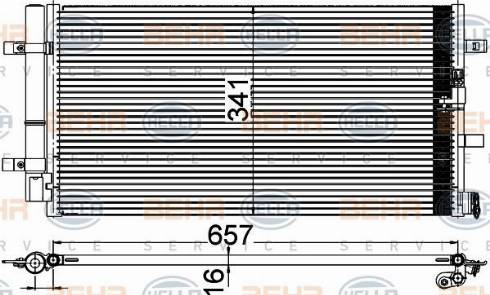 HELLA 8FC 351 000-314 - Condensatore, Climatizzatore www.autoricambit.com