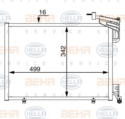 HELLA 8FC 351 001-584 - Condensatore, Climatizzatore www.autoricambit.com