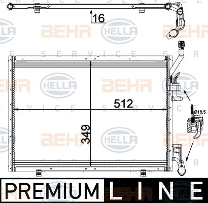 HELLA 8FC 351 003-561 - Condensatore, Climatizzatore www.autoricambit.com