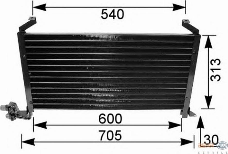 HELLA 8FC 351 035-501 - Condensatore, Climatizzatore www.autoricambit.com