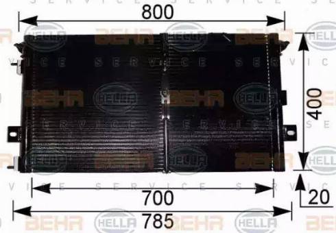 HELLA 8FC 351 036-731 - Condensatore, Climatizzatore www.autoricambit.com