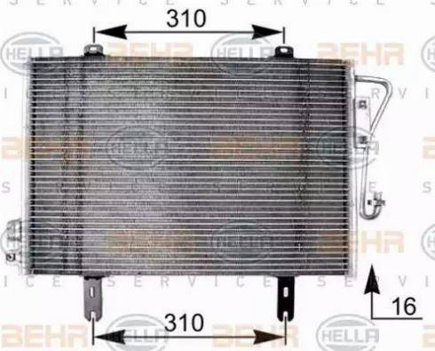 HELLA 8FC 351 038-591 - Condensatore, Climatizzatore www.autoricambit.com