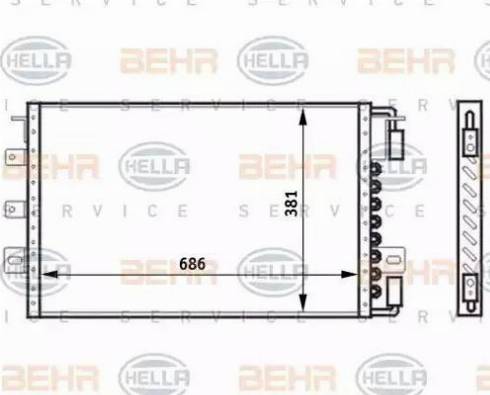 HELLA 8FC 351 024-131 - Condensatore, Climatizzatore www.autoricambit.com