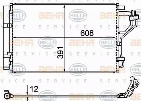 HELLA 8FC 351 344-624 - Condensatore, Climatizzatore www.autoricambit.com